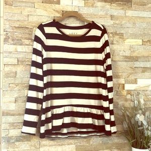 Adorable striped peplum top from Loft